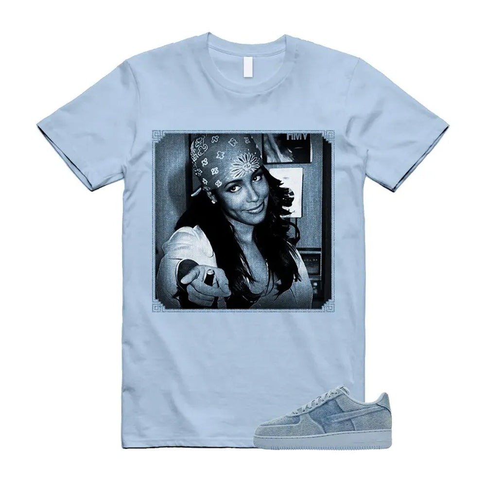 Air Force 1 Denim Light Armory Blue Shirt To Match Liyah T-Shirt 2026
