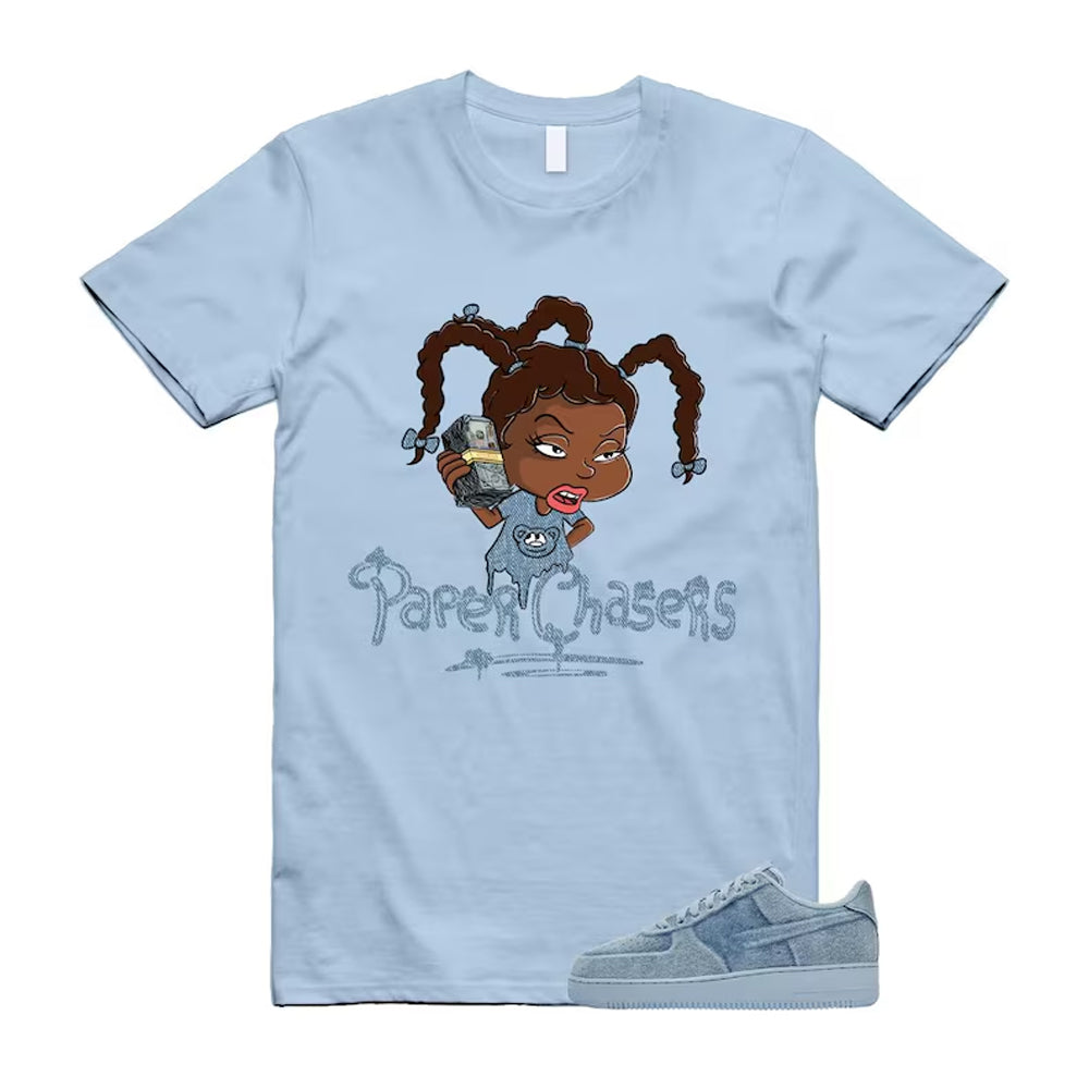 Air Force 1 Denim Light Armory Blue Shirt To Match Paper Chasers T-Shirt 2026