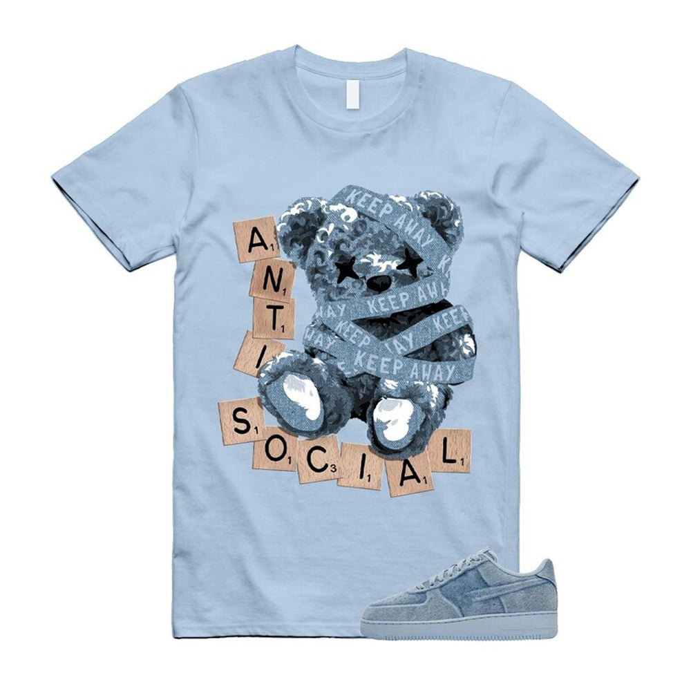 Air Force 1 Denim Light Armory Blue Shirt To Match Anti Social T-Shirt 2026