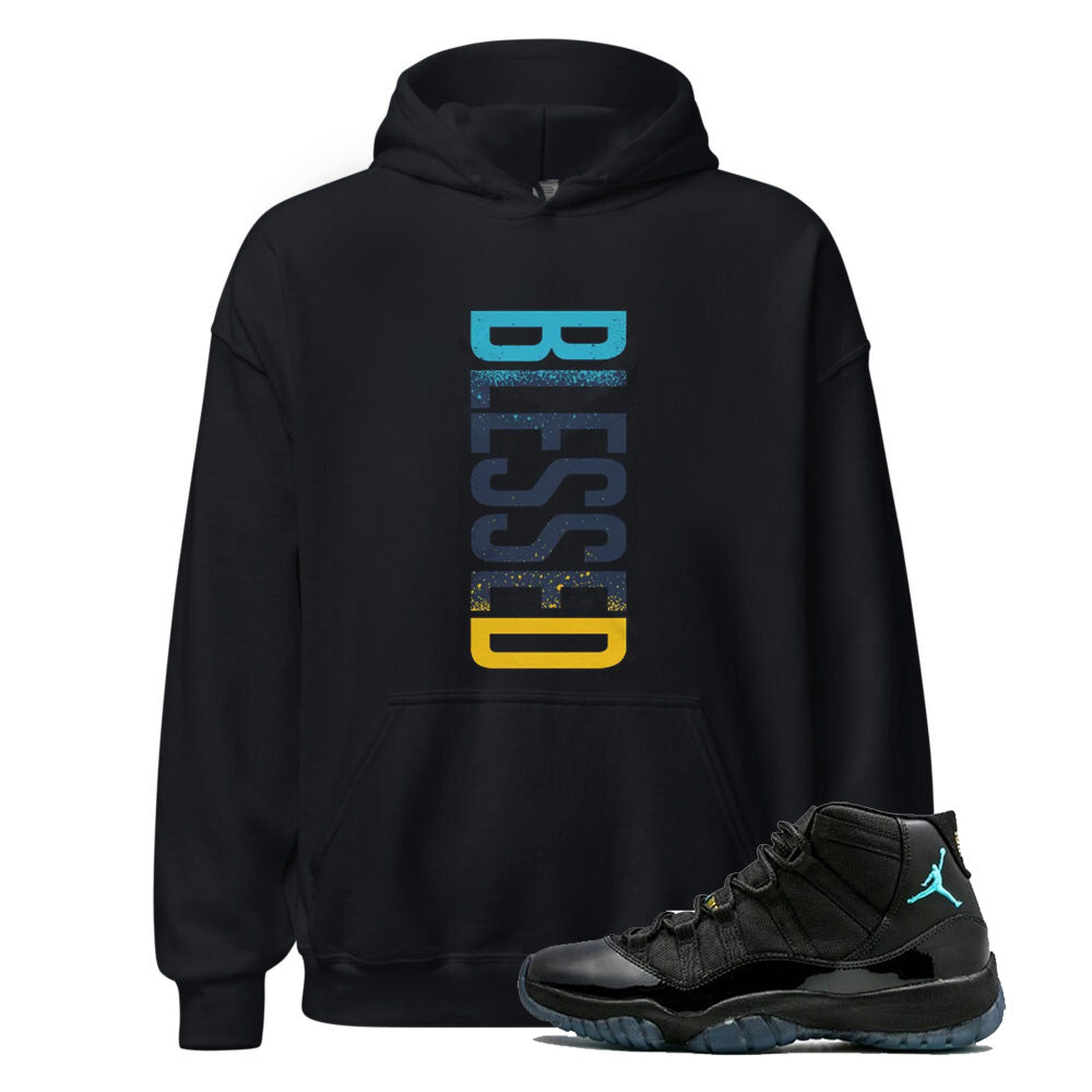 Jordan 11 Gamma Blue Blessed Hoodie to Match Vertbls Hoodie