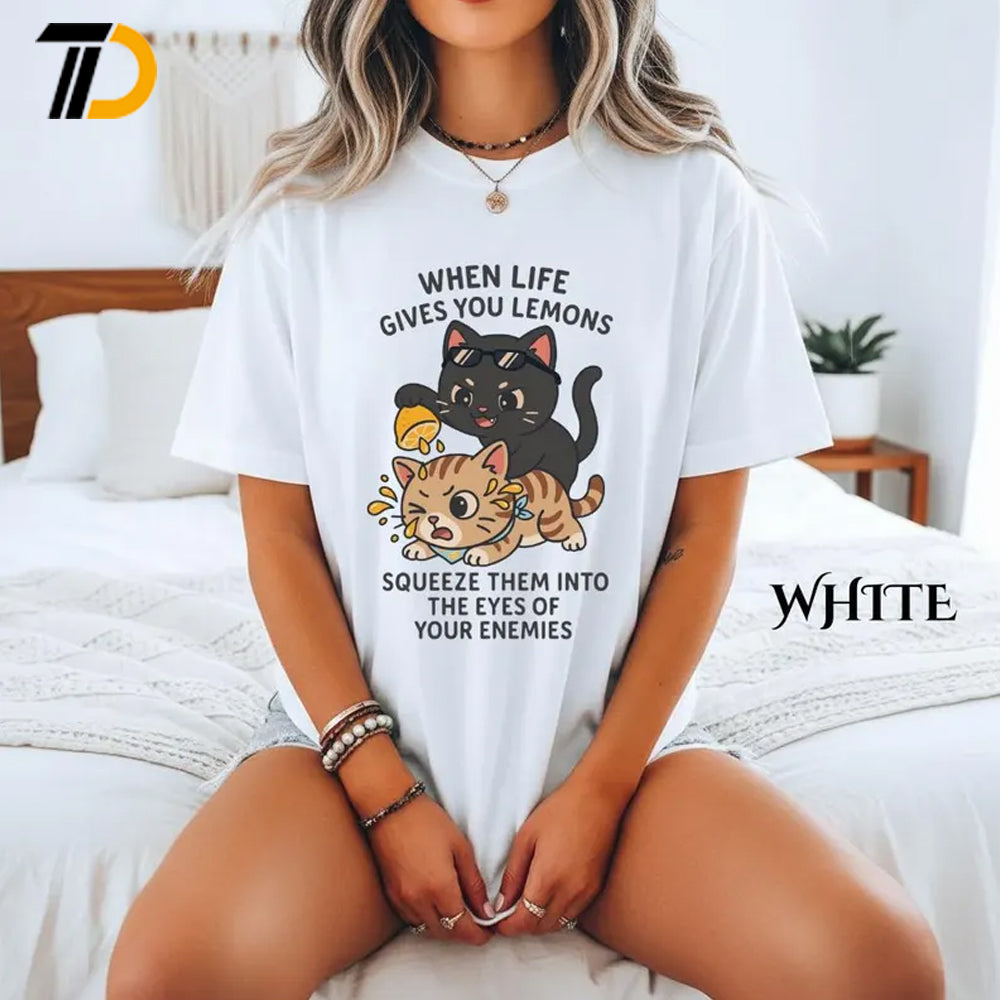 Funny Cat Shirt, Comfort Colors Shirt, Sarcastic Quote Humor Gift For Women, Cute Kitten Illustration Design