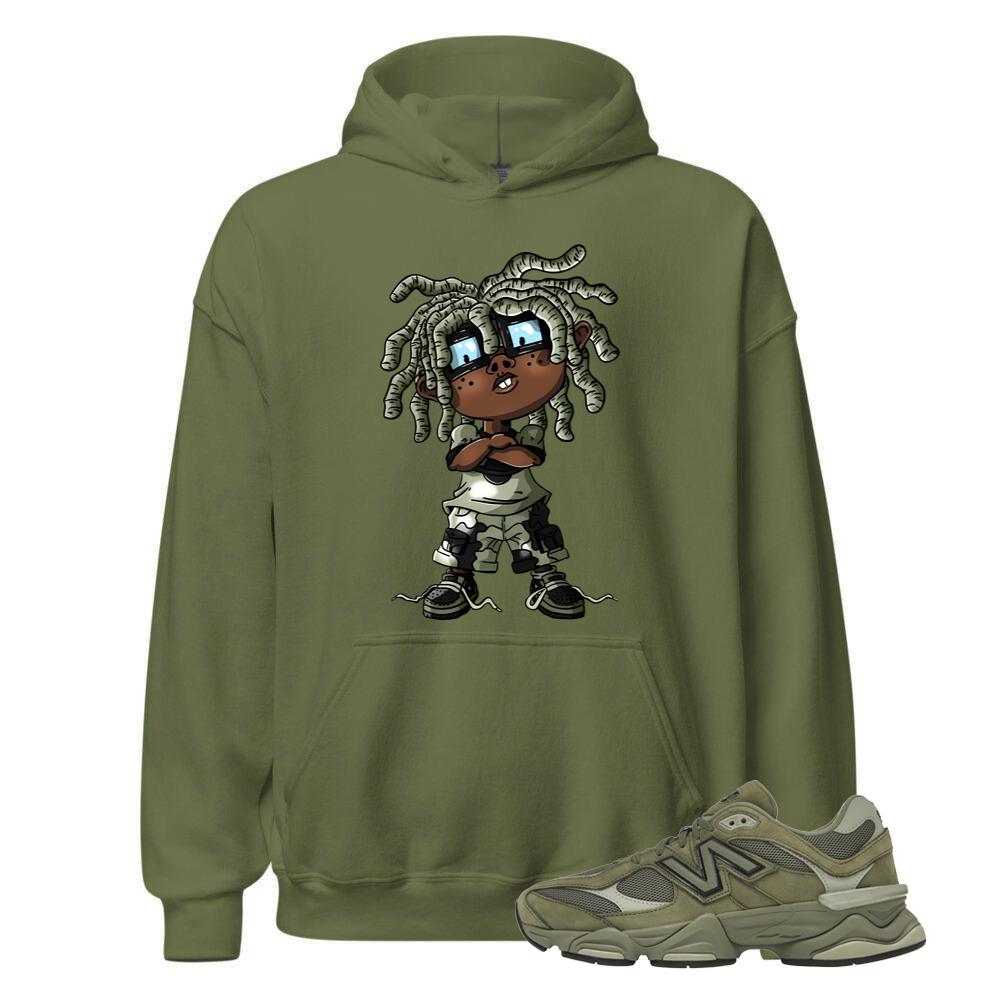New Balance 9060 Dark Olivine Shirt to Match CHONGO, Hoodie U9060ZGD Match Sneaker Tee