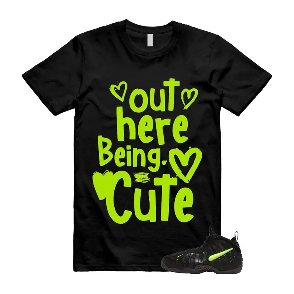 Foamposite Voltage Black Air Pro 2026 Shirt To Match Out Here Being Cute 2 T-Shirt