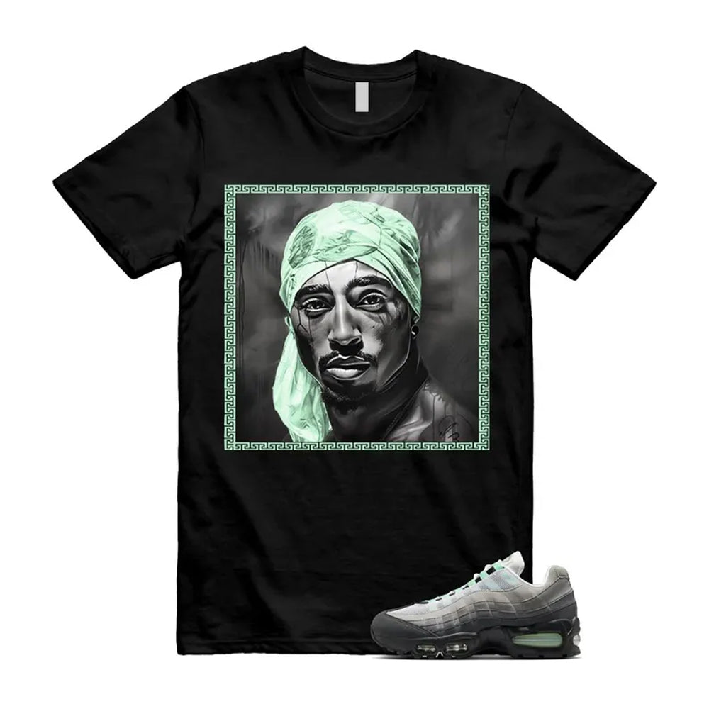 Air Max 95 Fresh Mint Big Bubble Black White Grey Shirt To Match Pac T-Shirt 2026