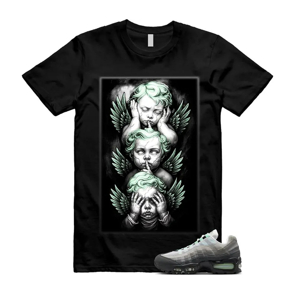 Air Max 95 Fresh Mint Big Bubble Black White Grey Shirt To Match No Evil T-Shirt 2026