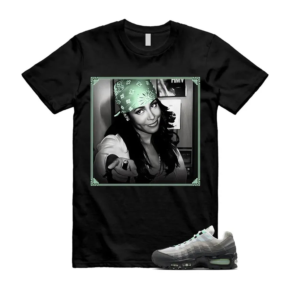 Air Max 95 Fresh Mint Big Bubble Black White Grey Shirt To Match Liyah T-Shirt 2026