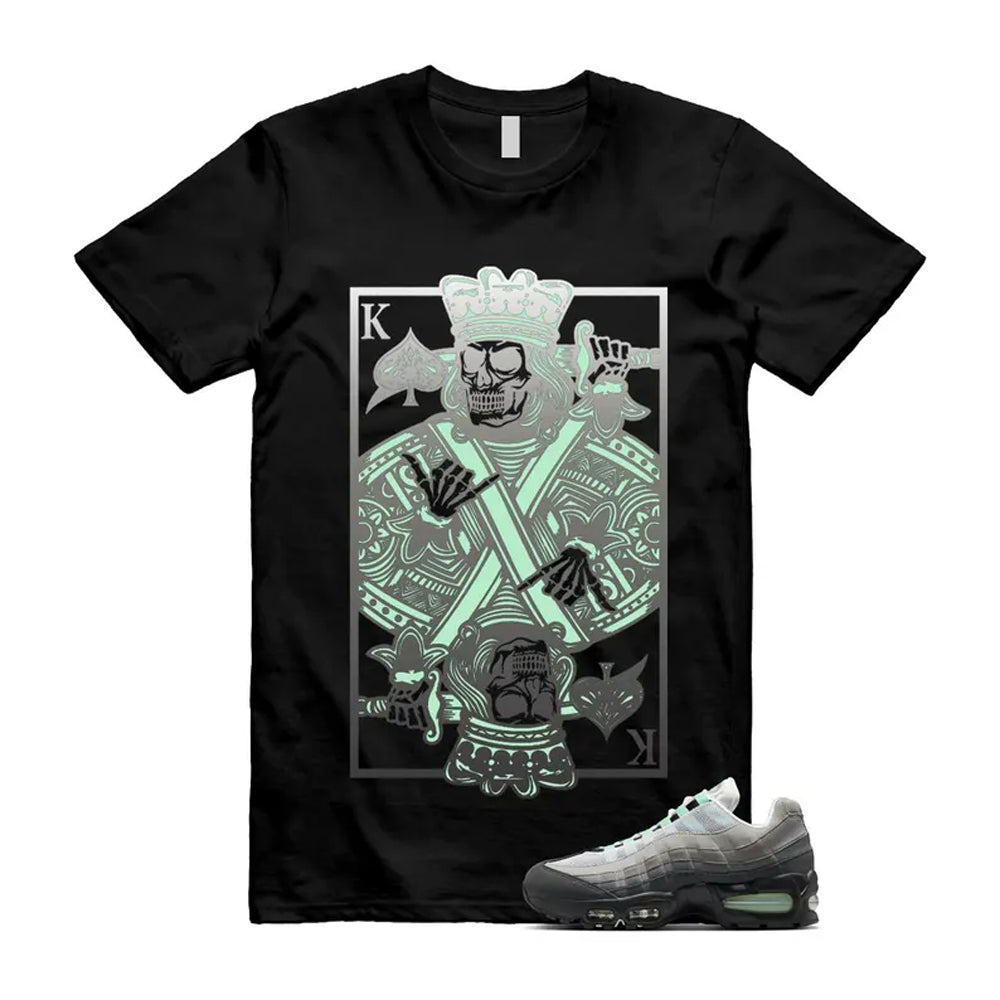 Air Max 95 Fresh Mint Big Bubble Black White Grey Shirt To Match King Card T-Shirt 2026