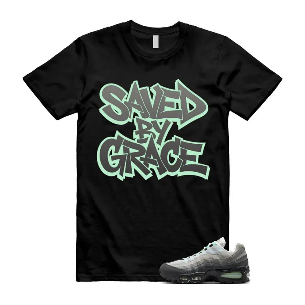 Air Max 95 Fresh Mint Big Bubble Black White Grey Shirt To Match Grace T-Shirt 2026