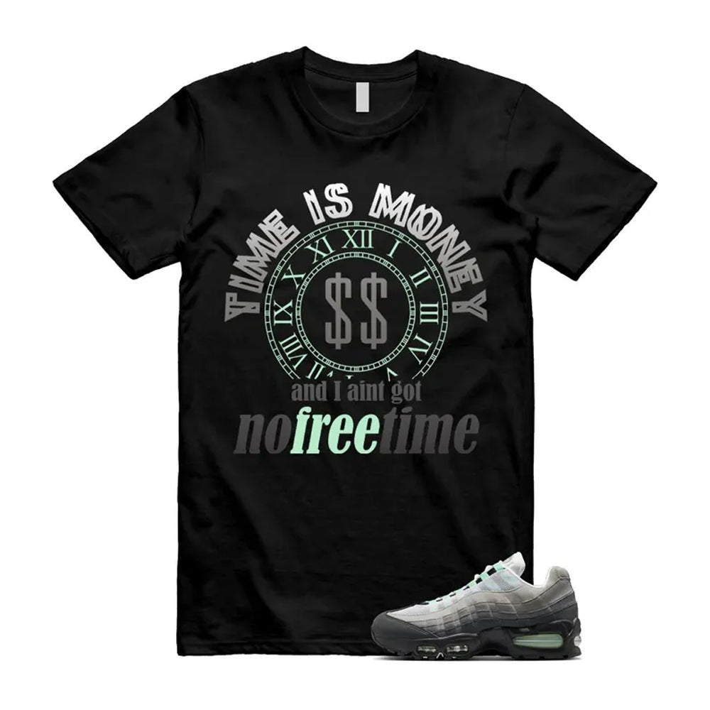 Air Max 95 Fresh Mint Big Bubble Black White Grey Shirt To Match Free Time T-Shirt 2026