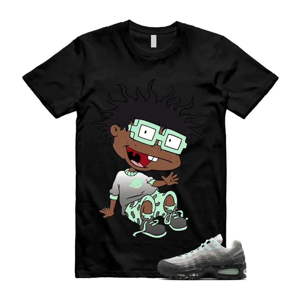 Air Max 95 Fresh Mint Big Bubble Black White Grey Shirt To Match Finster T-Shirt 2026