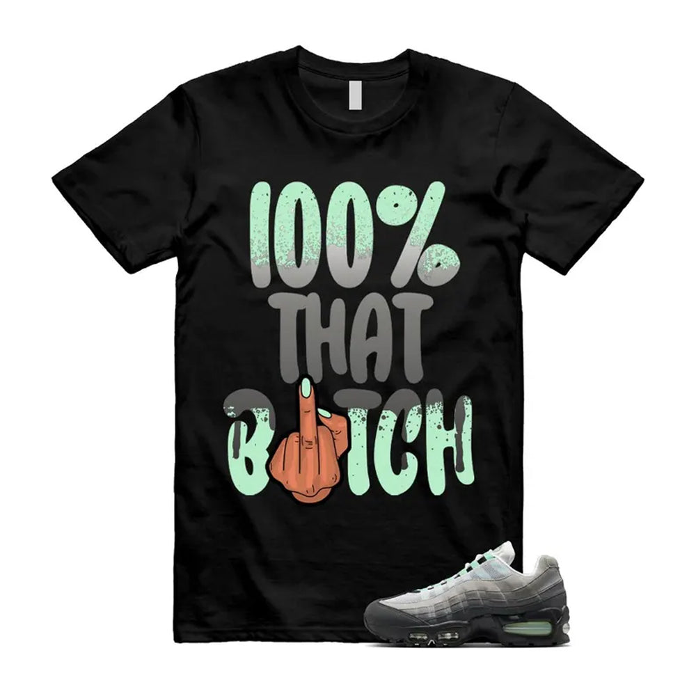 Air Max 95 Fresh Mint Big Bubble Black White Grey Shirt To Match 100 T-Shirt 2026