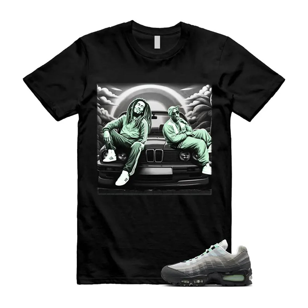 Air Max 95 Fresh Mint Big Bubble Black White Grey Shirt To Match Bob Pac T-Shirt 2026