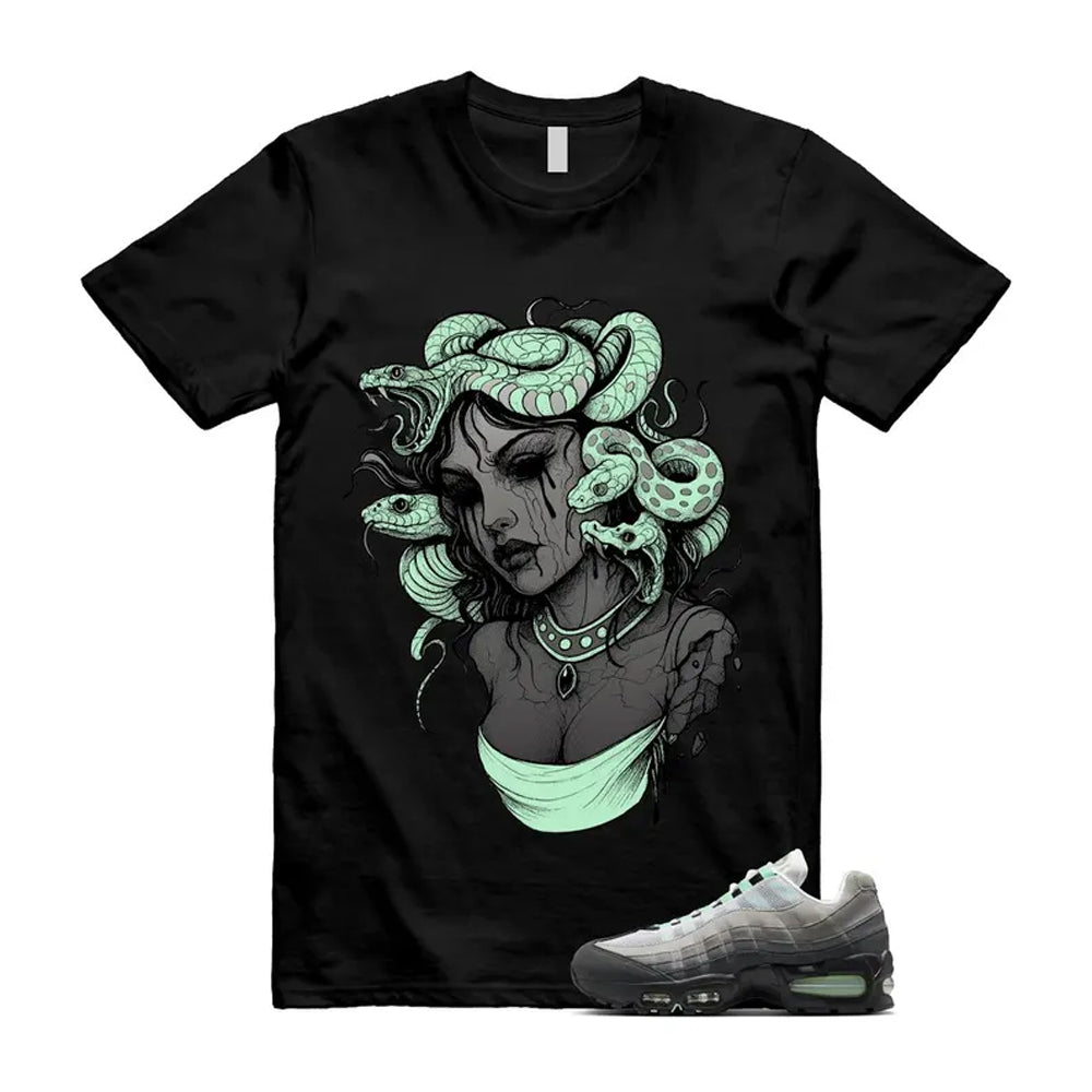 Air Max 95 Fresh Mint Big Bubble Black White Grey Shirt To Match Snakes T-Shirt 2026