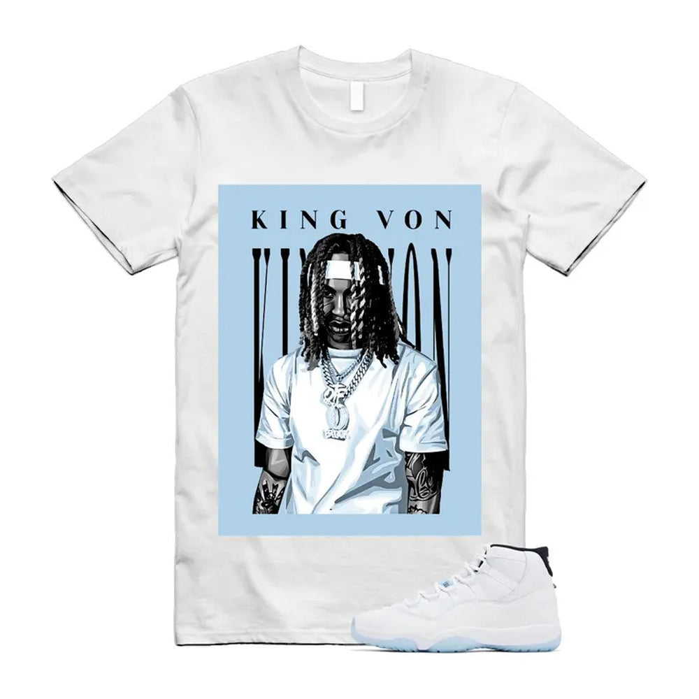 11 Legend Blue White Black Shirt To Match King Von T-Shirt
