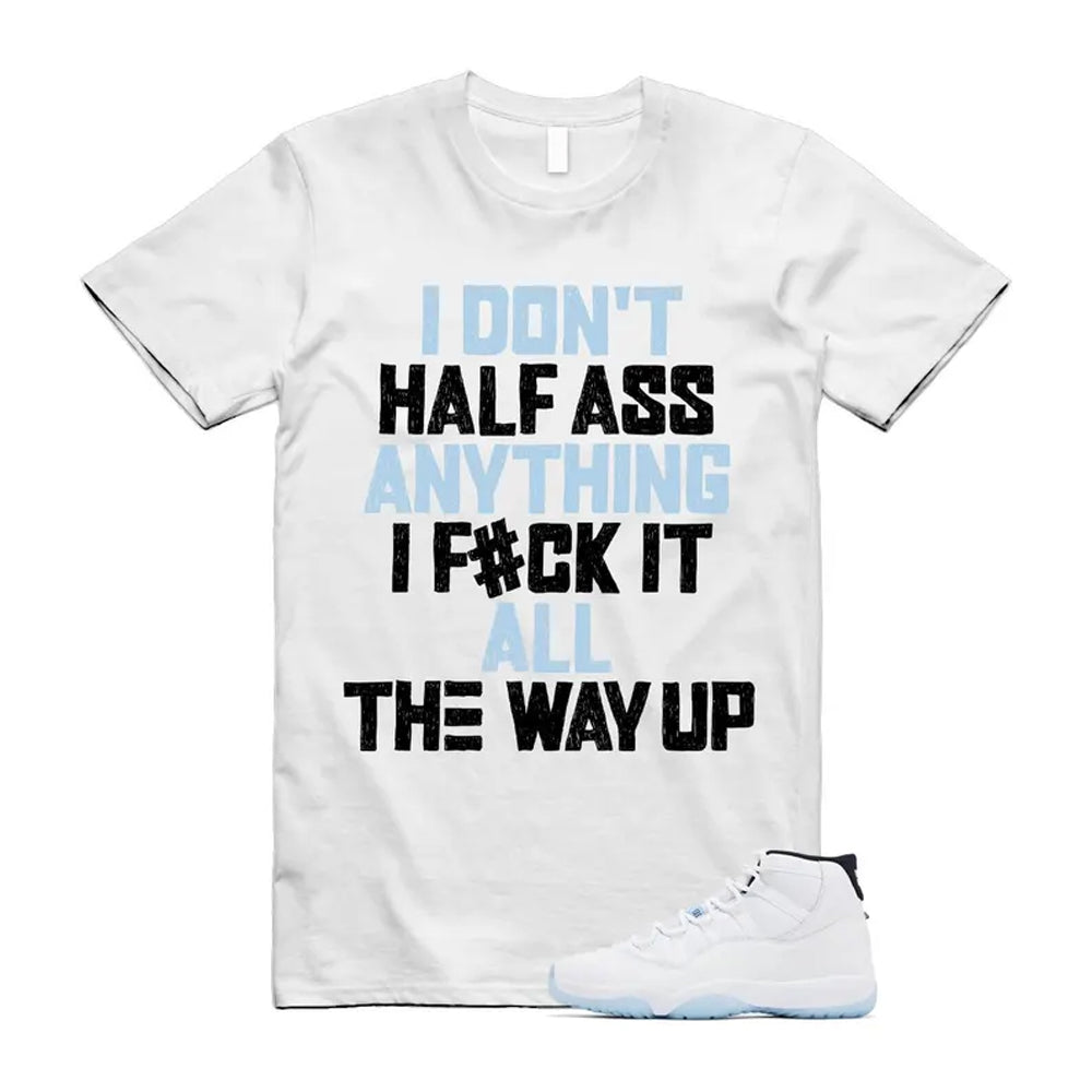 11 Legend Blue White Black Shirt To Match Half T-Shirt