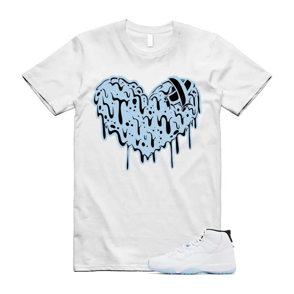 11 Legend Blue White Black Shirt To Match Drippy Heart T-Shirt