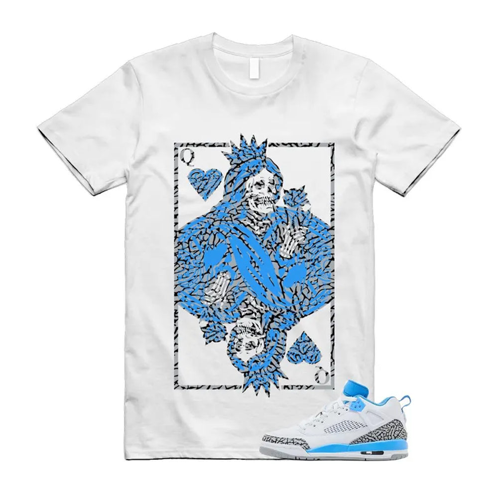 Spizike UNC University Blue White Wolf Grey Anthracite Low Shirt To Match Queen Card T-Shirt 2024