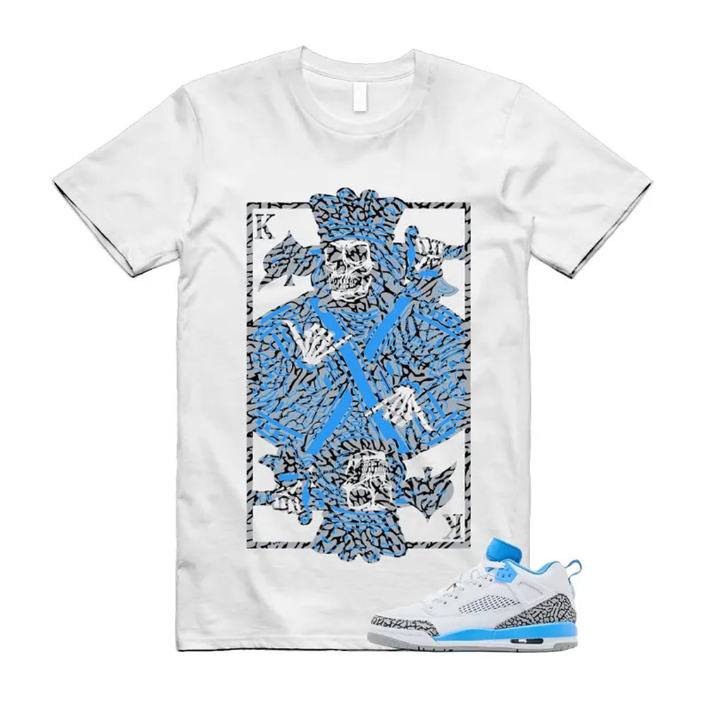 Spizike UNC University Blue White Wolf Grey Anthracite Low Shirt To Match King Card T-Shirt 2024
