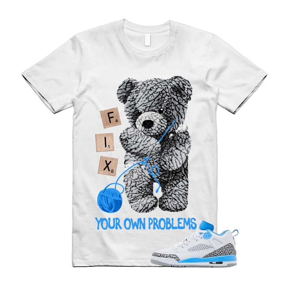 Spizike UNC University Blue White Wolf Grey Anthracite Low Shirt To Match Fix T-Shirt 2024