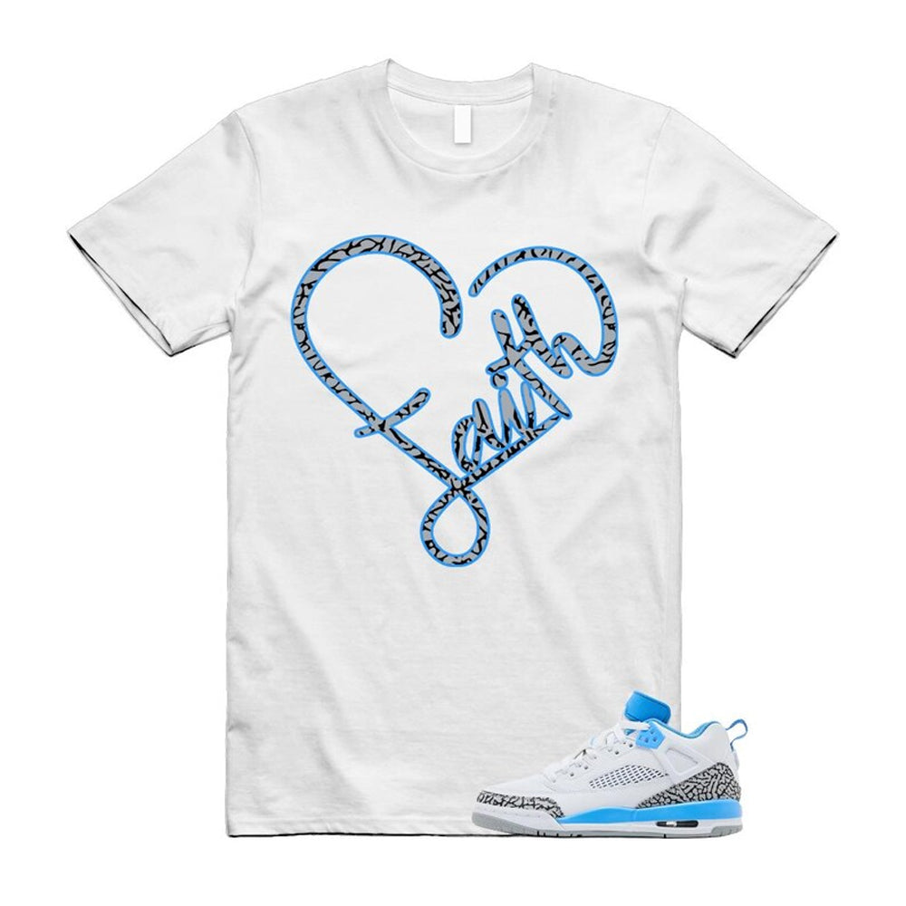 Spizike UNC University Blue White Wolf Grey Anthracite Low Shirt To Match Faith T-Shirt 2024