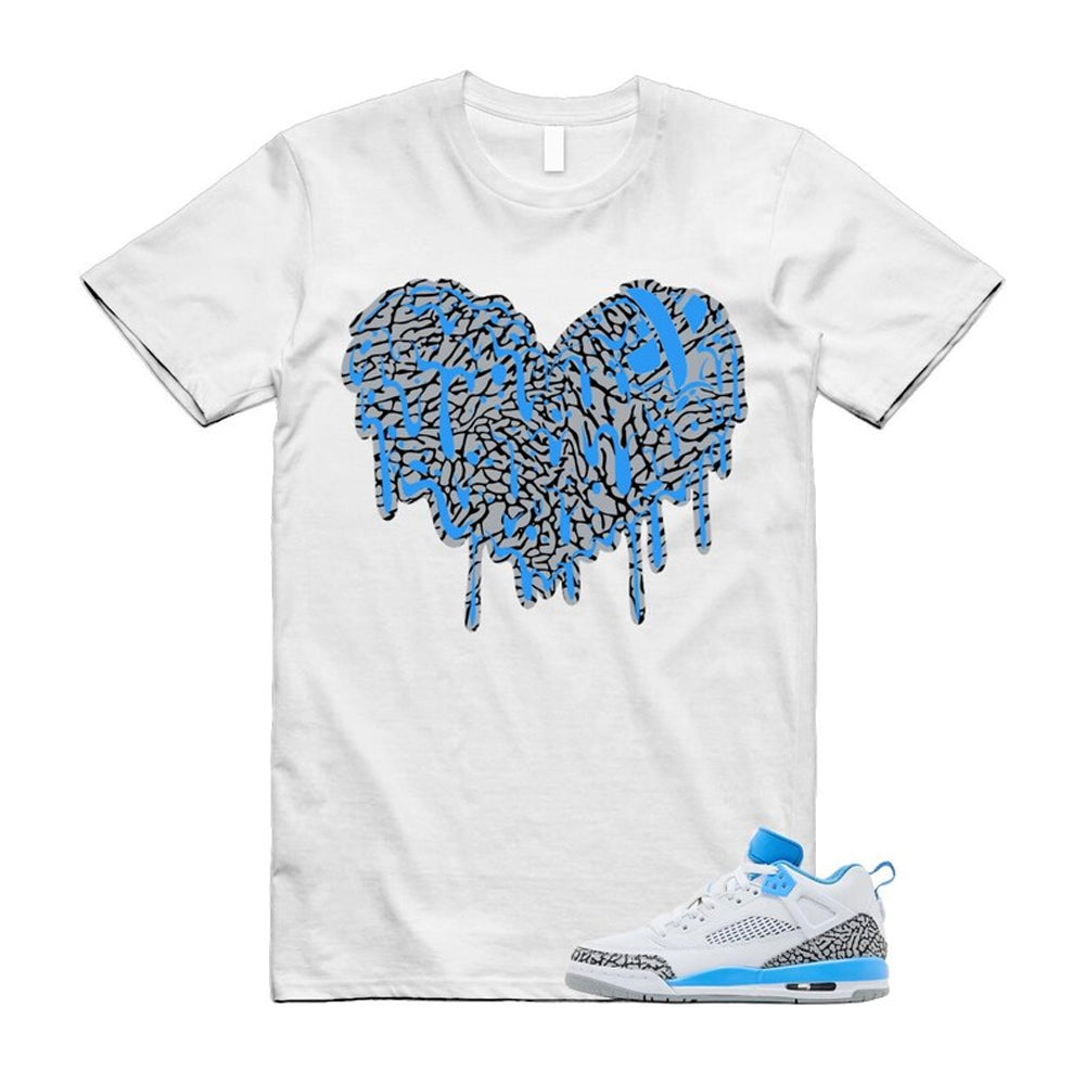 Spizike UNC University Blue White Wolf Grey Anthracite Low Shirt To Match Drippy Heart T-Shirt 2024