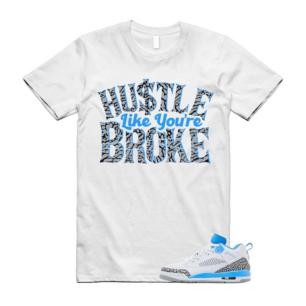 Spizike UNC University Blue White Wolf Grey Anthracite Low Shirt To Match Broke T-Shirt 2024