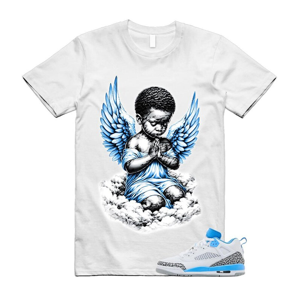 Spizike UNC University Blue White Wolf Grey Anthracite Low Shirt To Match Angel T-Shirt 2024
