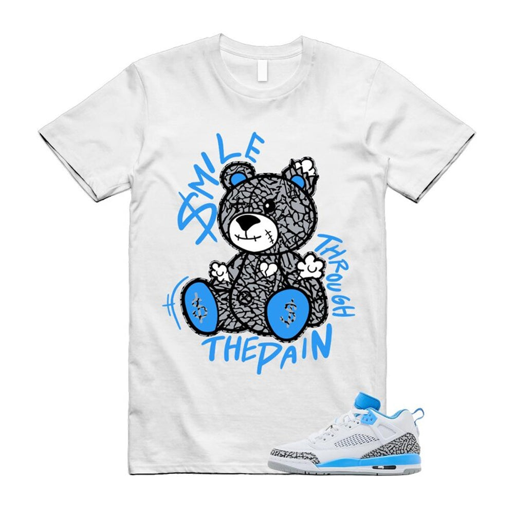 Spizike UNC University Blue White Wolf Grey Anthracite Low Shirt To Match Smile Through The Pain T-Shirt 2024