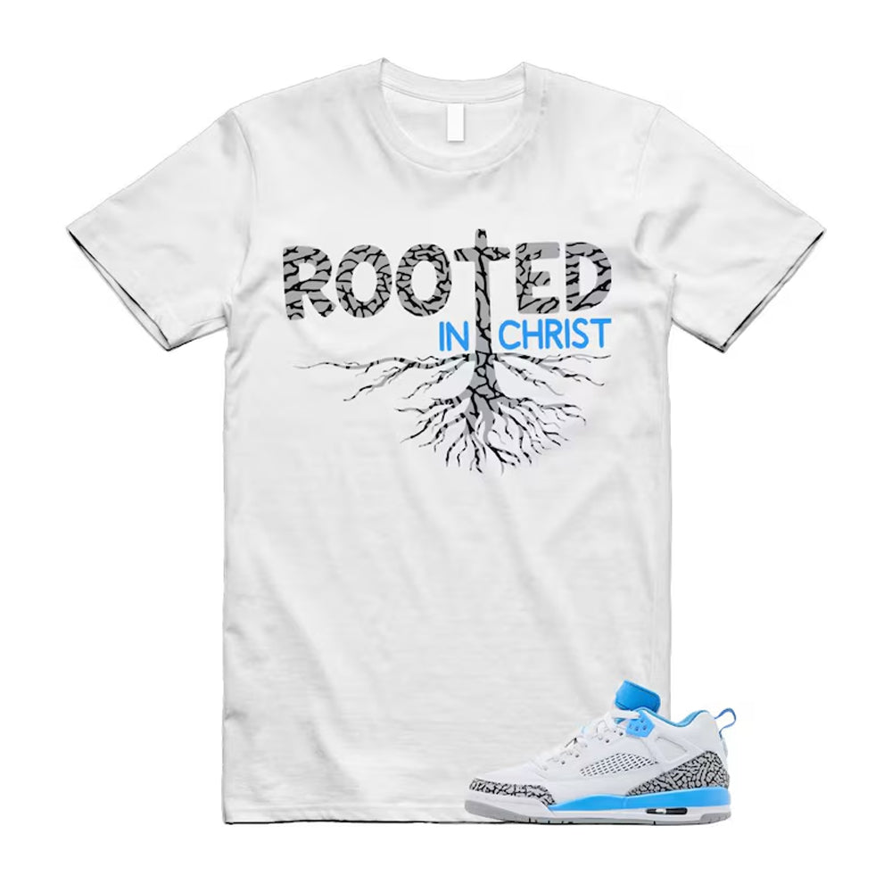 Spizike UNC University Blue White Wolf Grey Anthracite Low Shirt To Match Rooted T-Shirt 2024