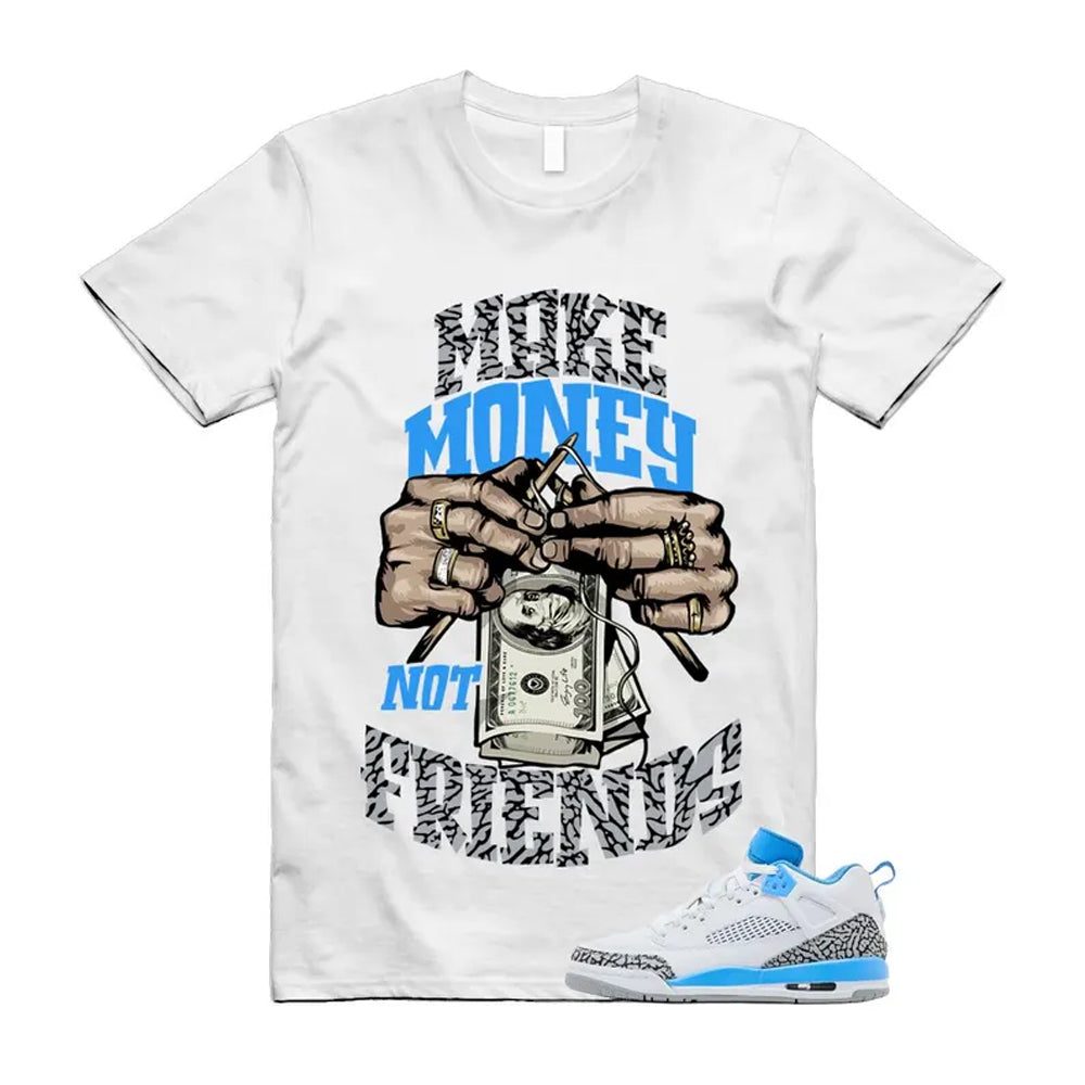 Spizike UNC University Blue White Wolf Grey Anthracite Low Shirt To Match Make Money T-Shirt 2024