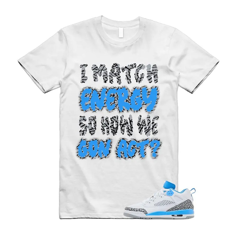 Spizike UNC University Blue White Wolf Grey Anthracite Low Shirt To Match I Match Energy T-Shirt 2024