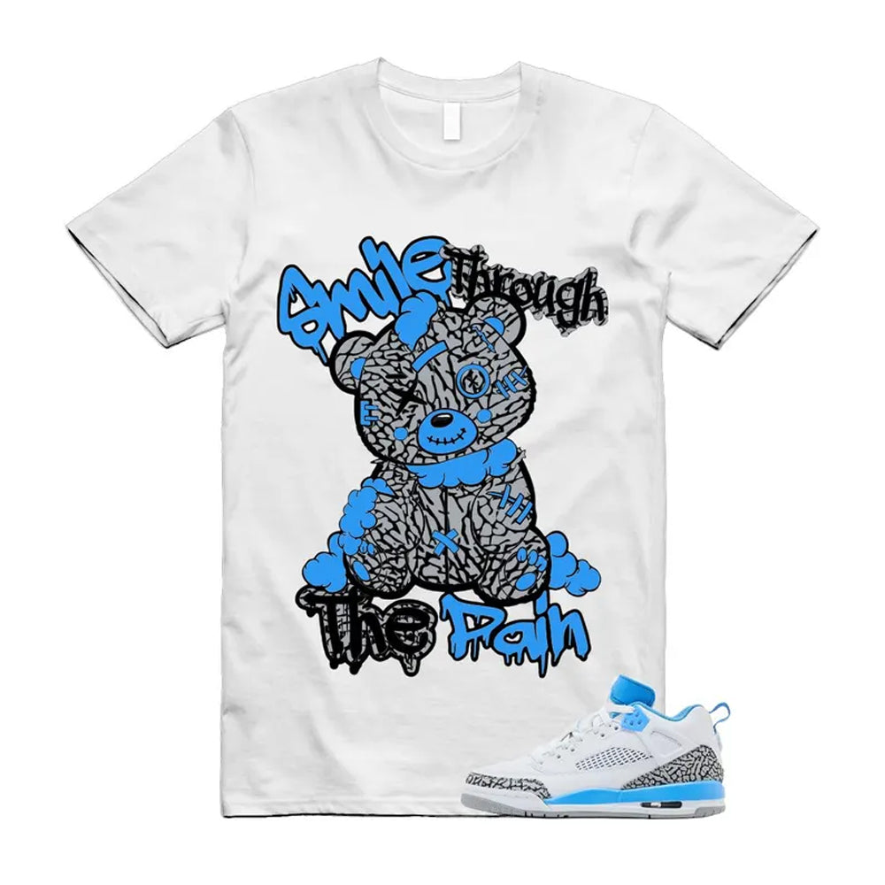 Spizike UNC University Blue White Wolf Grey Anthracite Low Shirt To Match Smile Through The Pain T-Shirt 2024