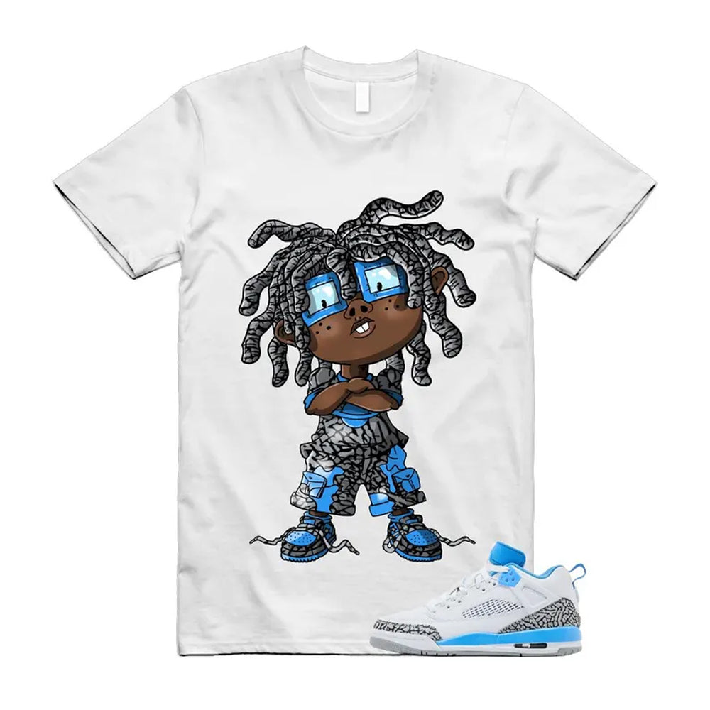 Spizike UNC University Blue White Wolf Grey Anthracite Low Shirt To Match Chongo T-Shirt 2024