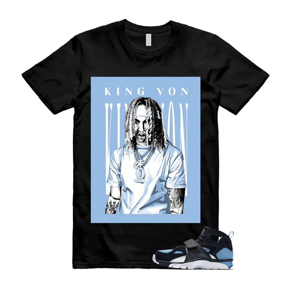 Huarache Cool Blue Black White Air Trainer Shirt To Match King Von T-Shirt 2024