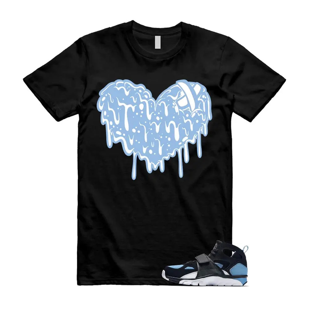 Huarache Cool Blue Black White Air Trainer Shirt To Match Drippy Heart T-Shirt 2024