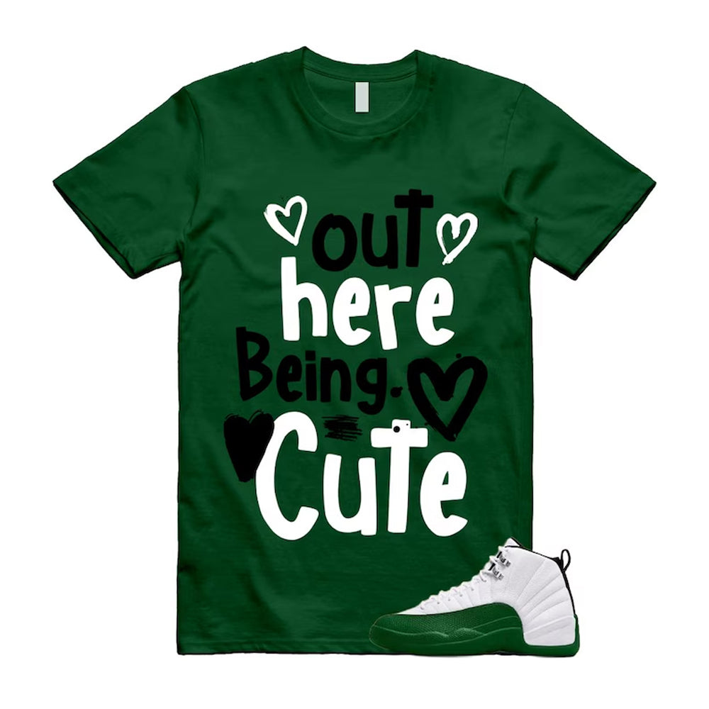 12 Bucks Green White Black Gorge Retro 2026 Shirt To Match Out Here Being Cute T-Shirt