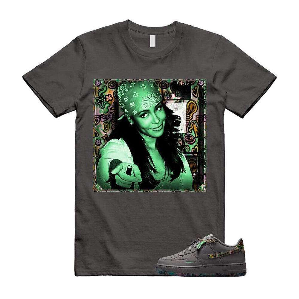 Air Force 1 Pencil Point Illusion Green Dark Raisin Grey 2026 Shirt To Match Liyah T-Shirt