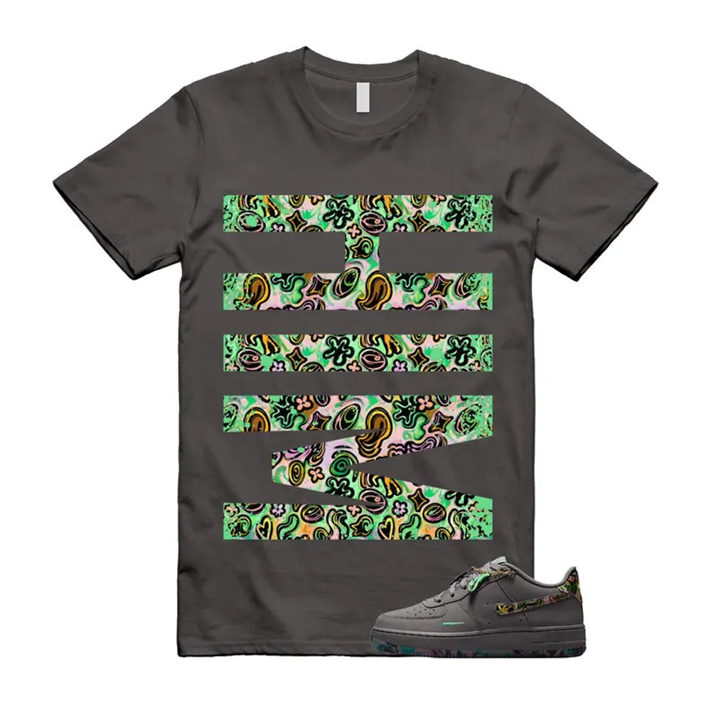 Air Force 1 Pencil Point Illusion Green Dark Raisin Grey 2026 Shirt To Match Him Vert T-Shirt