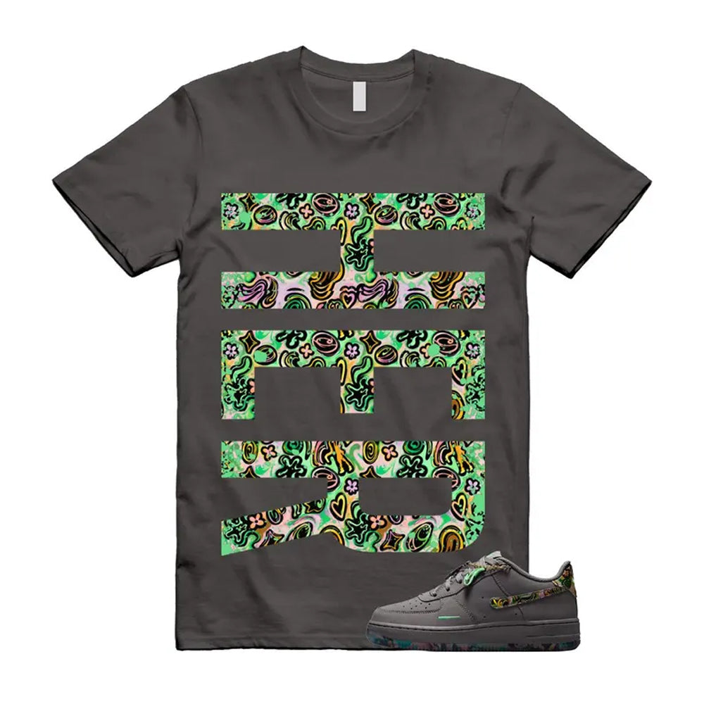 Air Force 1 Pencil Point Illusion Green Dark Raisin Grey 2026 Shirt To Match Her Vert T-Shirt