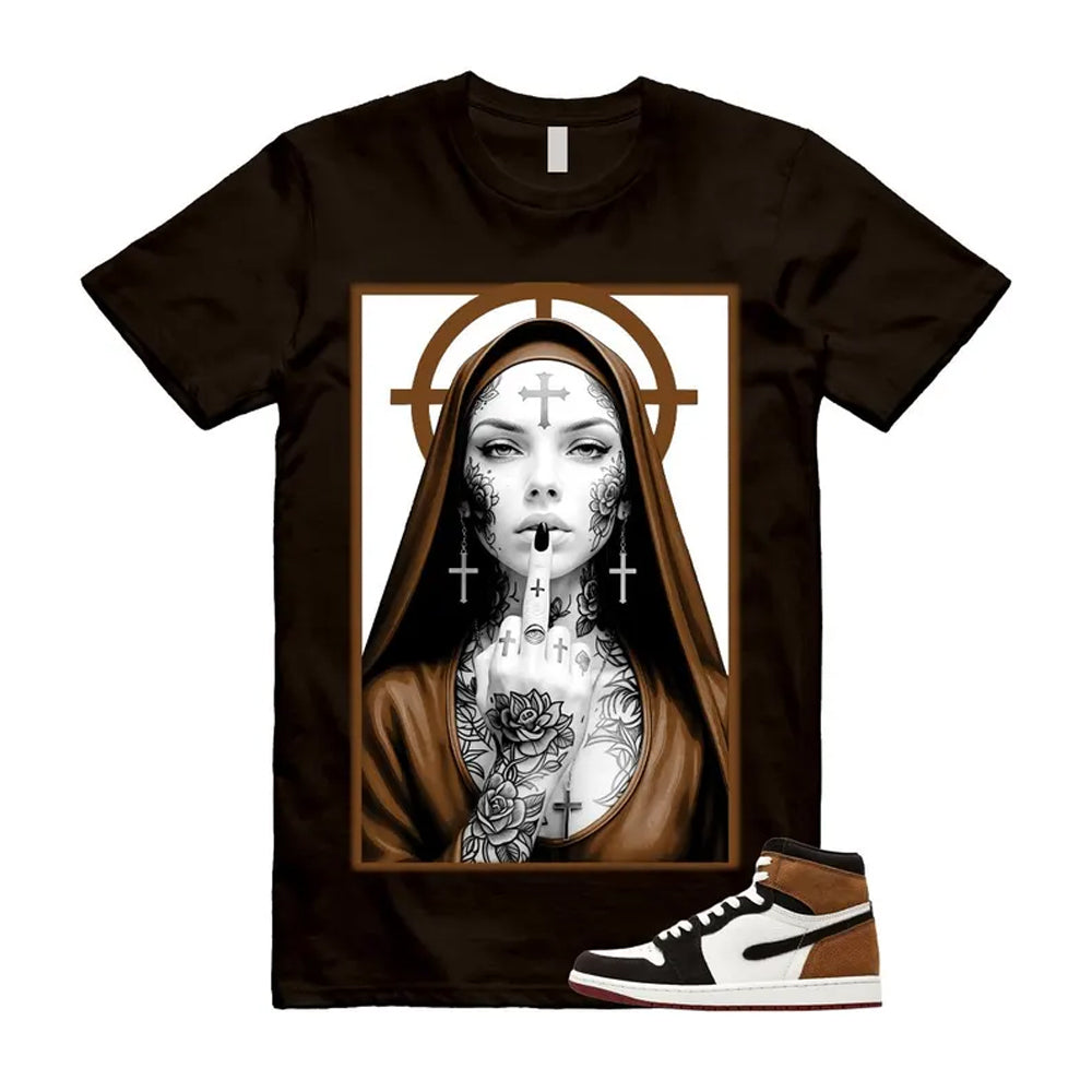 1 Love Letter Shadow Brown White Light British Tan Air High 2026 Shirt To Match Nun T-Shirt