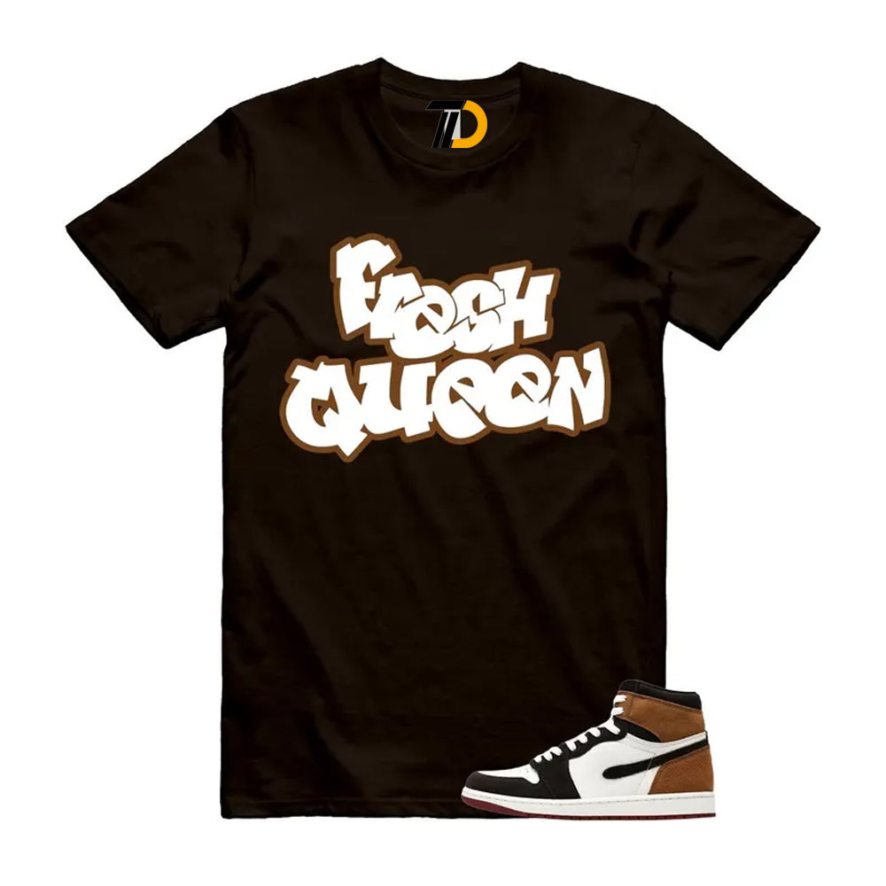 1 Love Letter Shadow Brown White Light British Tan Air High 2026 Shirt To Match Fresh Queen T-Shirt