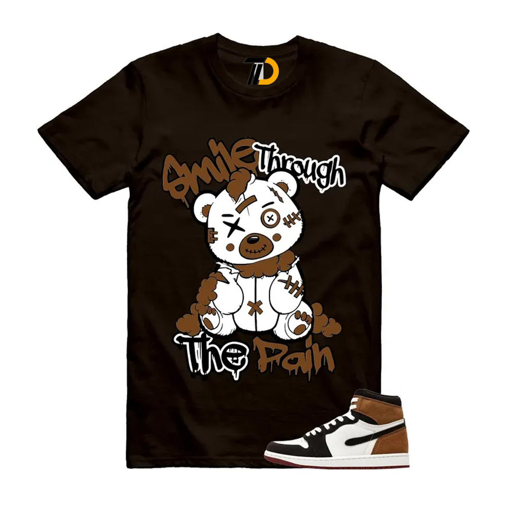 1 Love Letter Shadow Brown White Light British Tan Air High 2026 Shirt To Match Smile Through The Pain T-ShirT