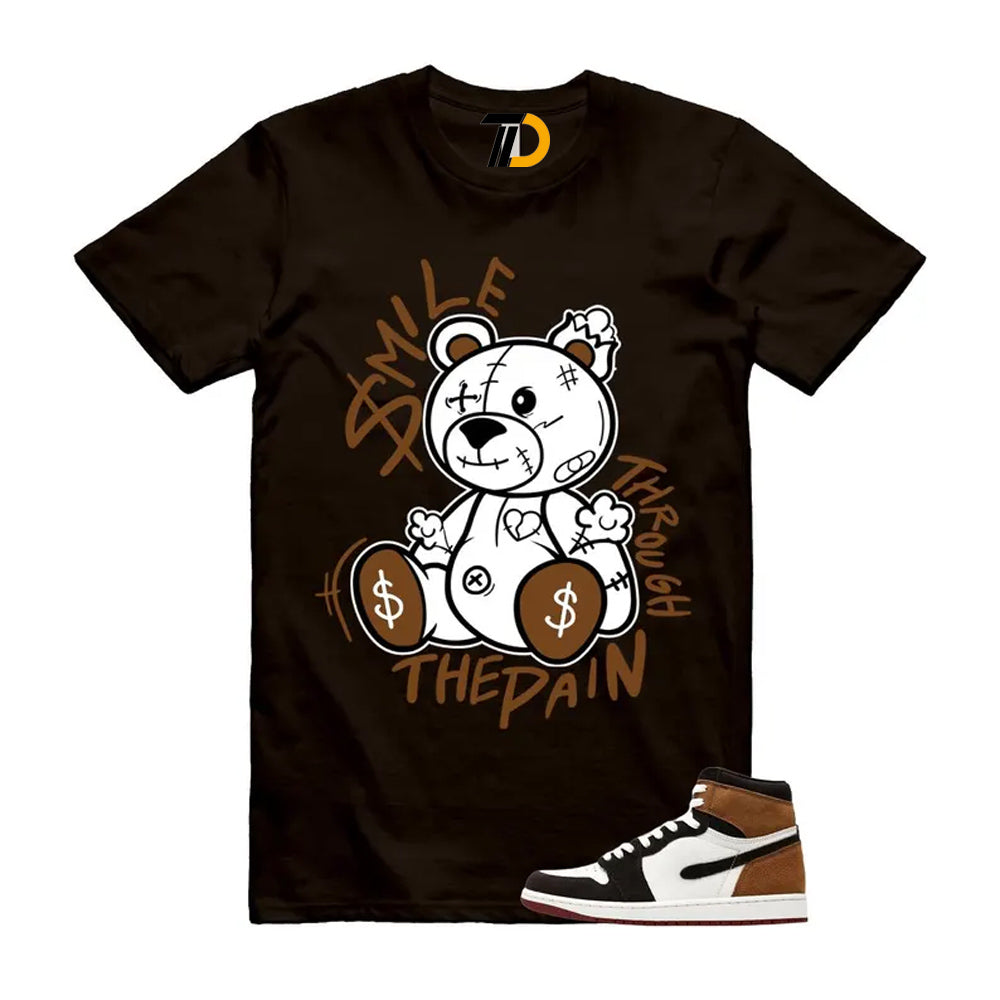 1 Love Letter Shadow Brown White Light British Tan Air High 2026 Shirt To Match Smile Through The Pain T-ShirT