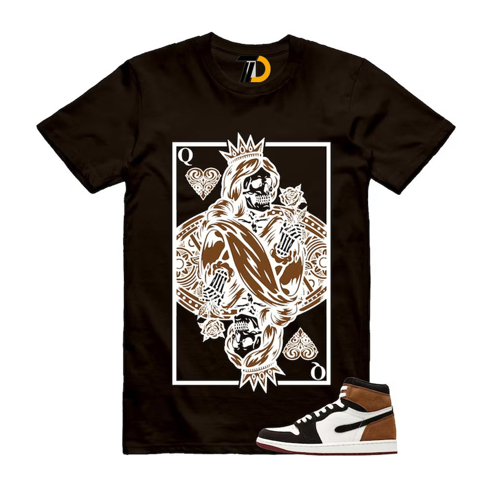 1 Love Letter Shadow Brown White Light British Tan Air High 2026 Shirt To Match Queen Card T-ShirT