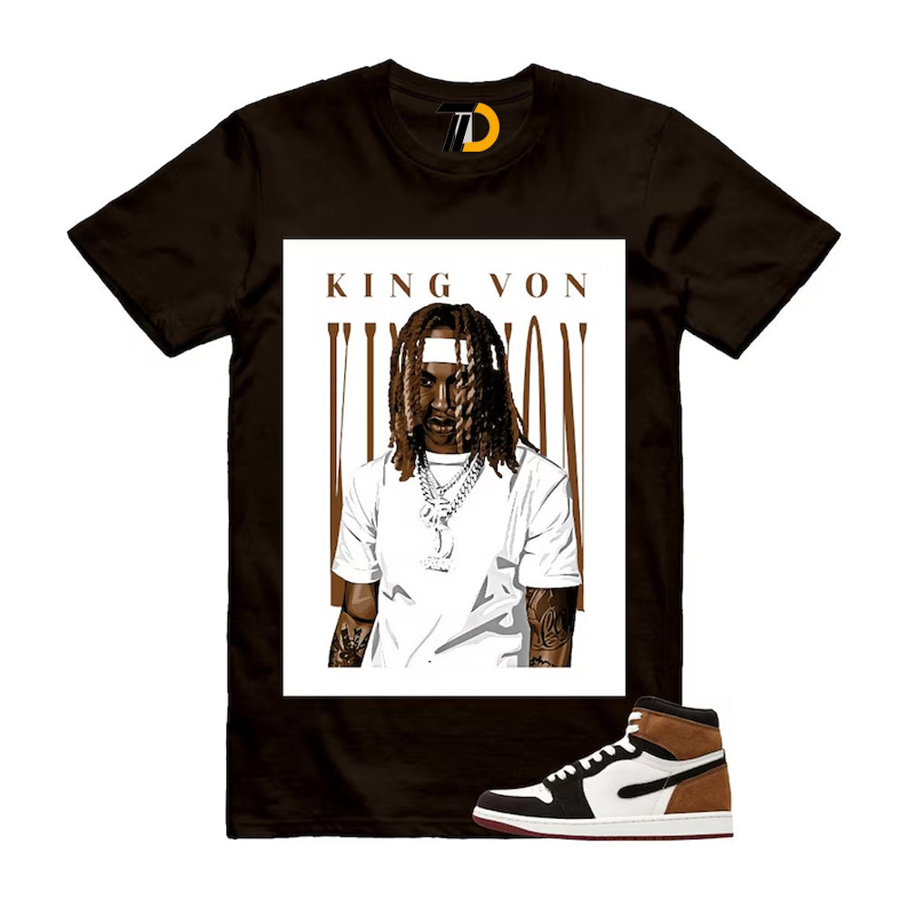 1 Love Letter Shadow Brown White Light British Tan Air High 2026 Shirt To Match King Von T-Shirt