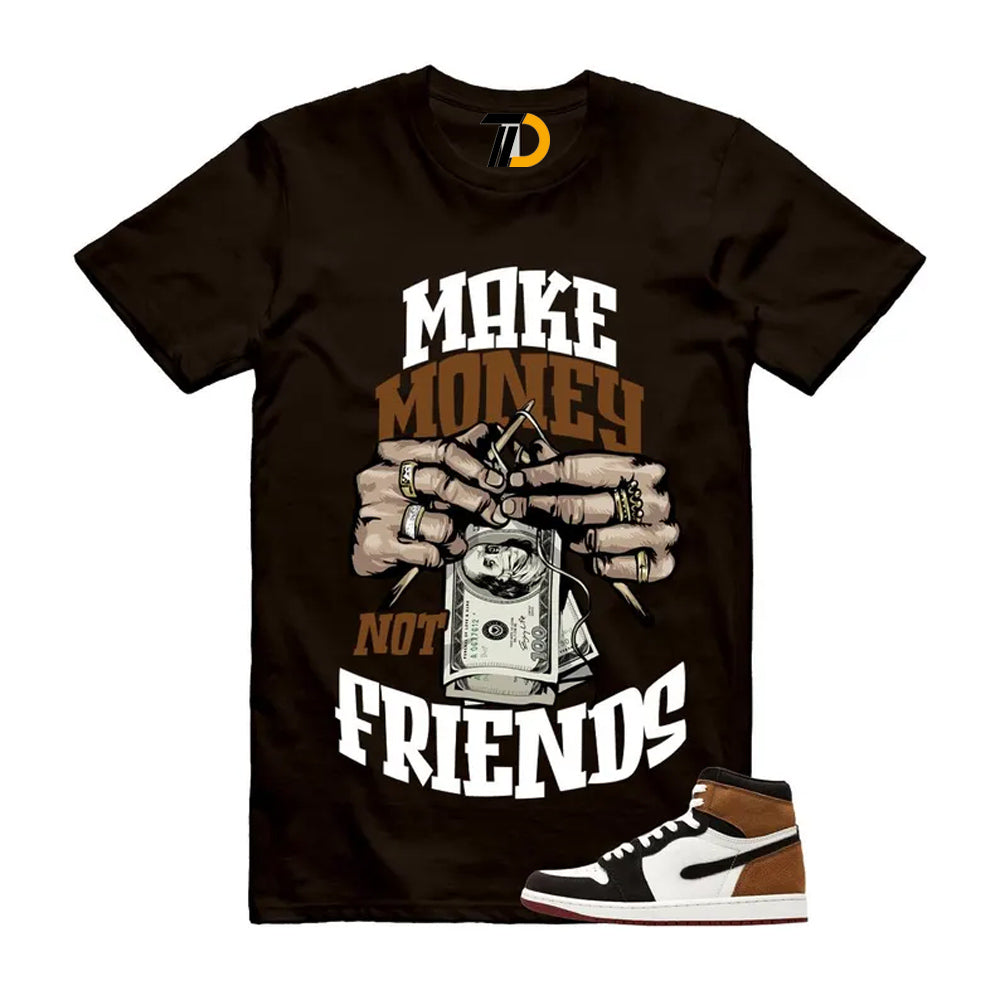 1 Love Letter Shadow Brown White Light British Tan Air High 2026 Shirt To Match Make Money T-Shirt
