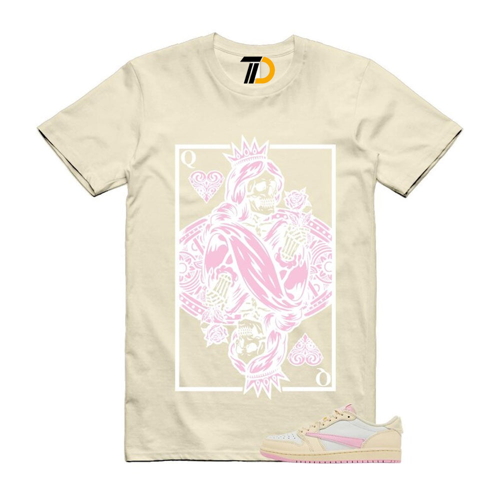 1 Shy Pink Muslin Sail Retro Low OG SP 2026 Shirt To Match Queen Card T-Shirt