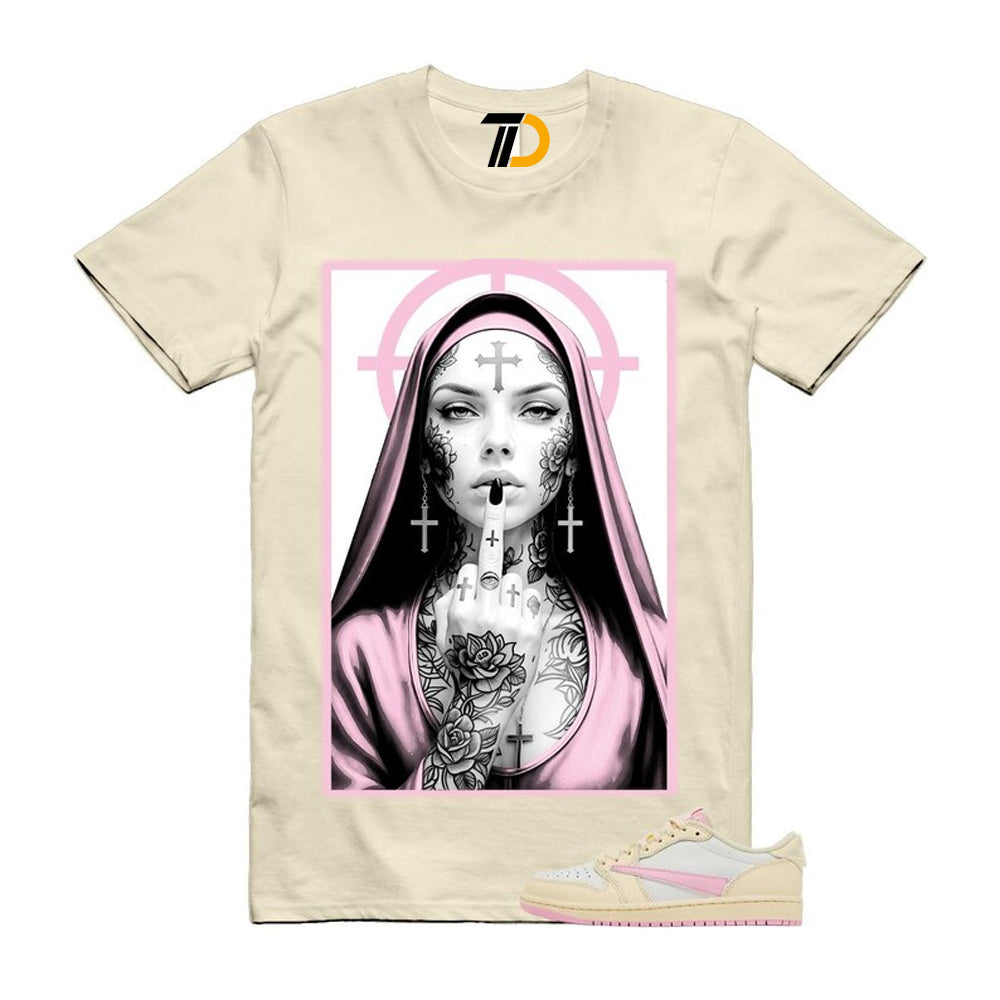 1 Shy Pink Muslin Sail Retro Low OG SP 2026 Shirt To Match Nun T-Shirt