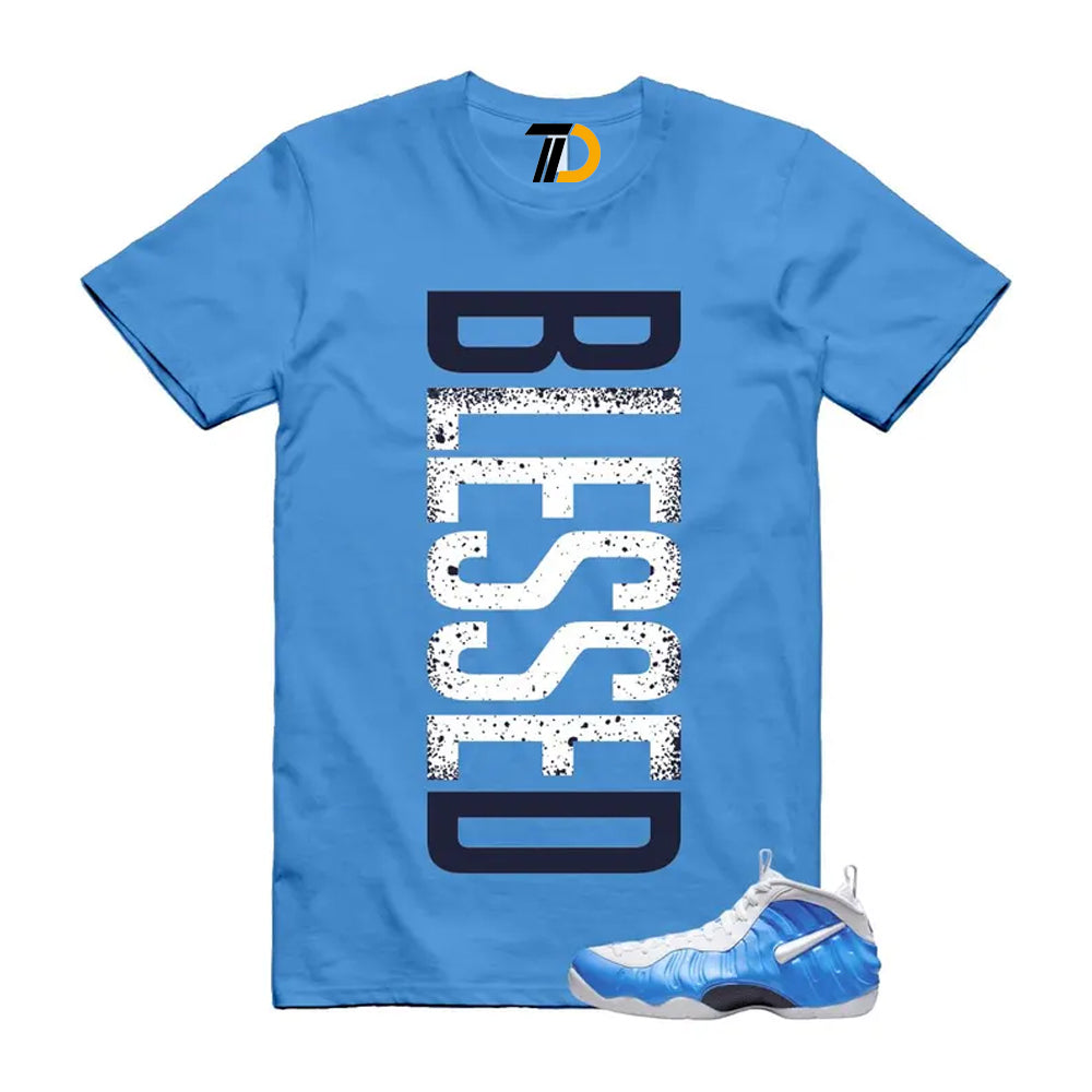 Foamposite University Blue White Midnight Navy Air Pro 2026 Shirt To Match Vertbls T-Shirt