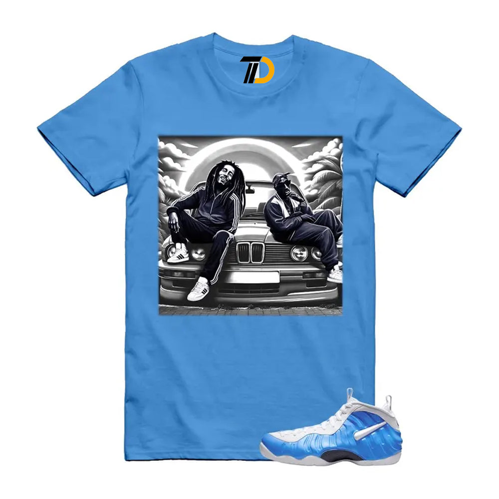 Foamposite University Blue White Midnight Navy Air Pro 2026 Shirt To Match Bob Pac T-Shirt